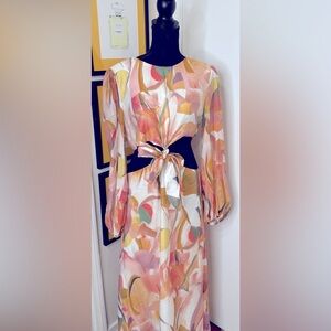 Petal and Pup Floral Cutout Maxi Dress Size Large